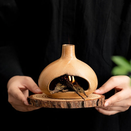 Gohobi Little Puff Ceramic Aromatherapy Fireplace Burner