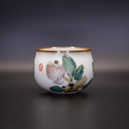 [漢先工作室 x Gohobi Gallery] Hand-painted Floral and Fruit Tea Cup 003/004