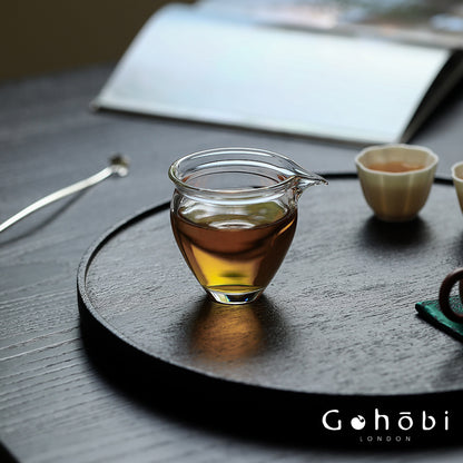 Gohobi Glass Fair Cup with Handle – Heat-Resistant Gongfu Tea Pitcher