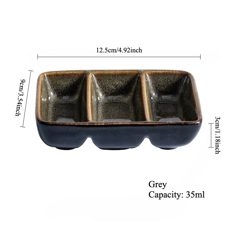 Gohobi Retro Creative Three-Compartment Plate