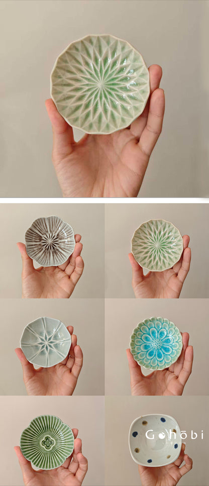 Gohobi Japanese Mino-yaki Ice Crack Small Plate [Made in Japan] – Sauce & Dipping Dish