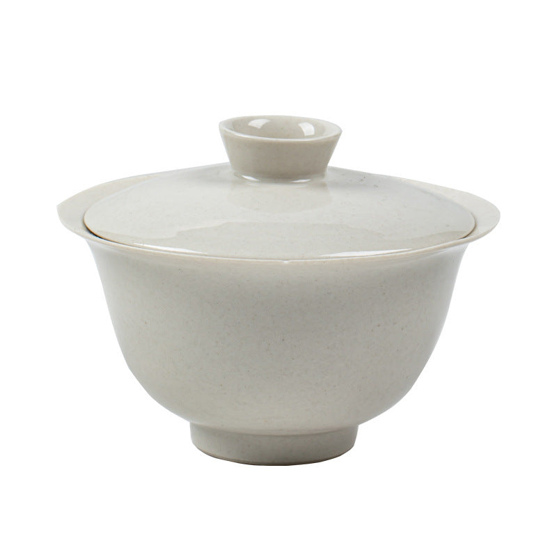 Gohobi Plant Ash Clay Gaiwan – Thin Porcelain Ceramic Covered Tea Bowl
