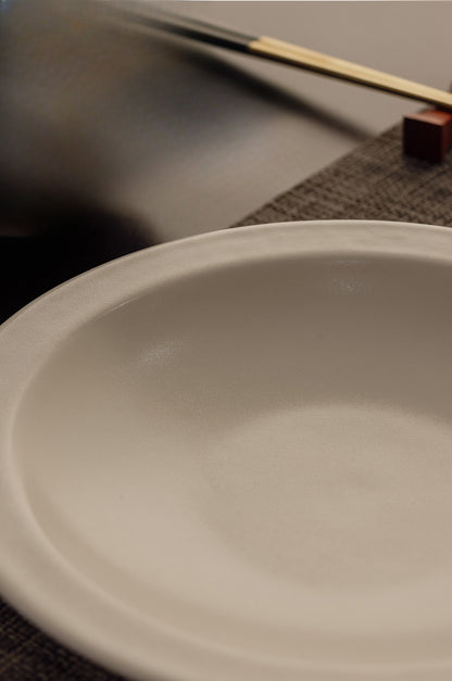 Gohobi Painted Gold Small-Foot Flat-Edge Plate