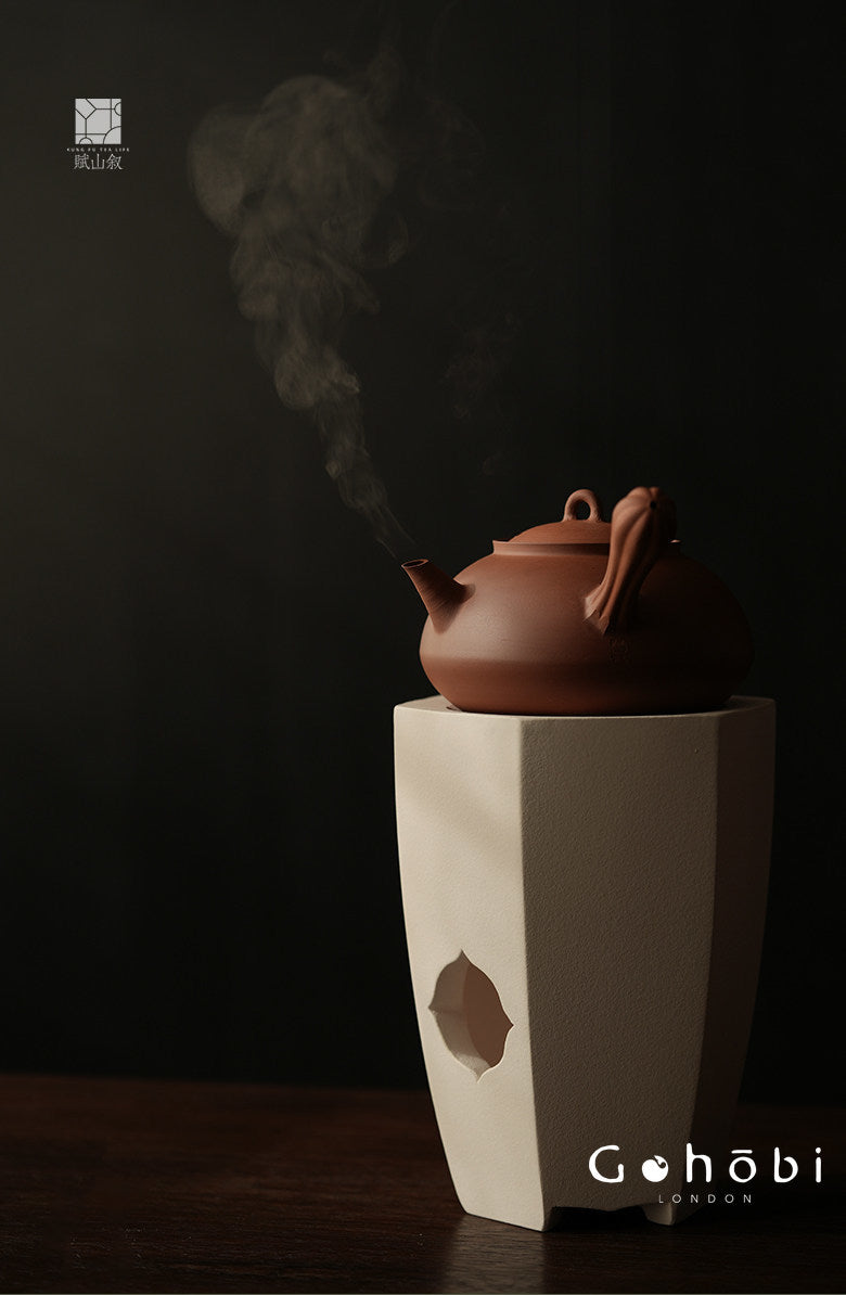 [賦山敘 x Gohobi] Gohobi Side Handle Ceramic Teapot – Red Clay Pot with Charcoal Stove or Electric Heating Kettle