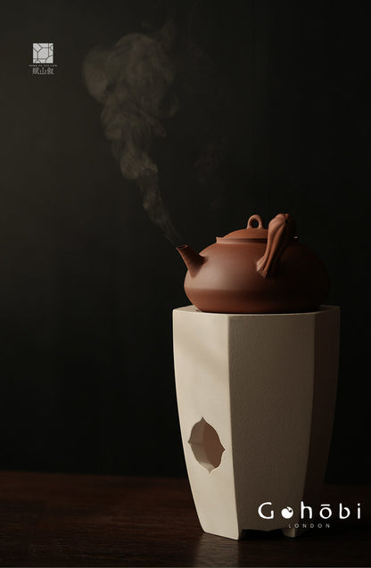 [賦山敘 x Gohobi] Gohobi Side Handle Ceramic Teapot – Red Clay Pot with Charcoal Stove or Electric Heating Kettle