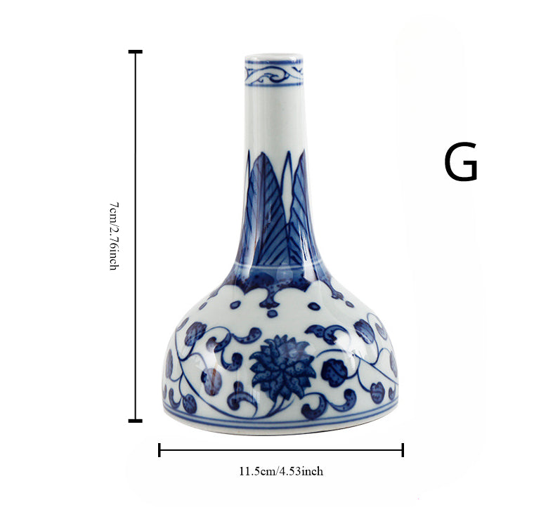 Gohobi Hand-painted Blue and White Porcelain Vase (Classic)