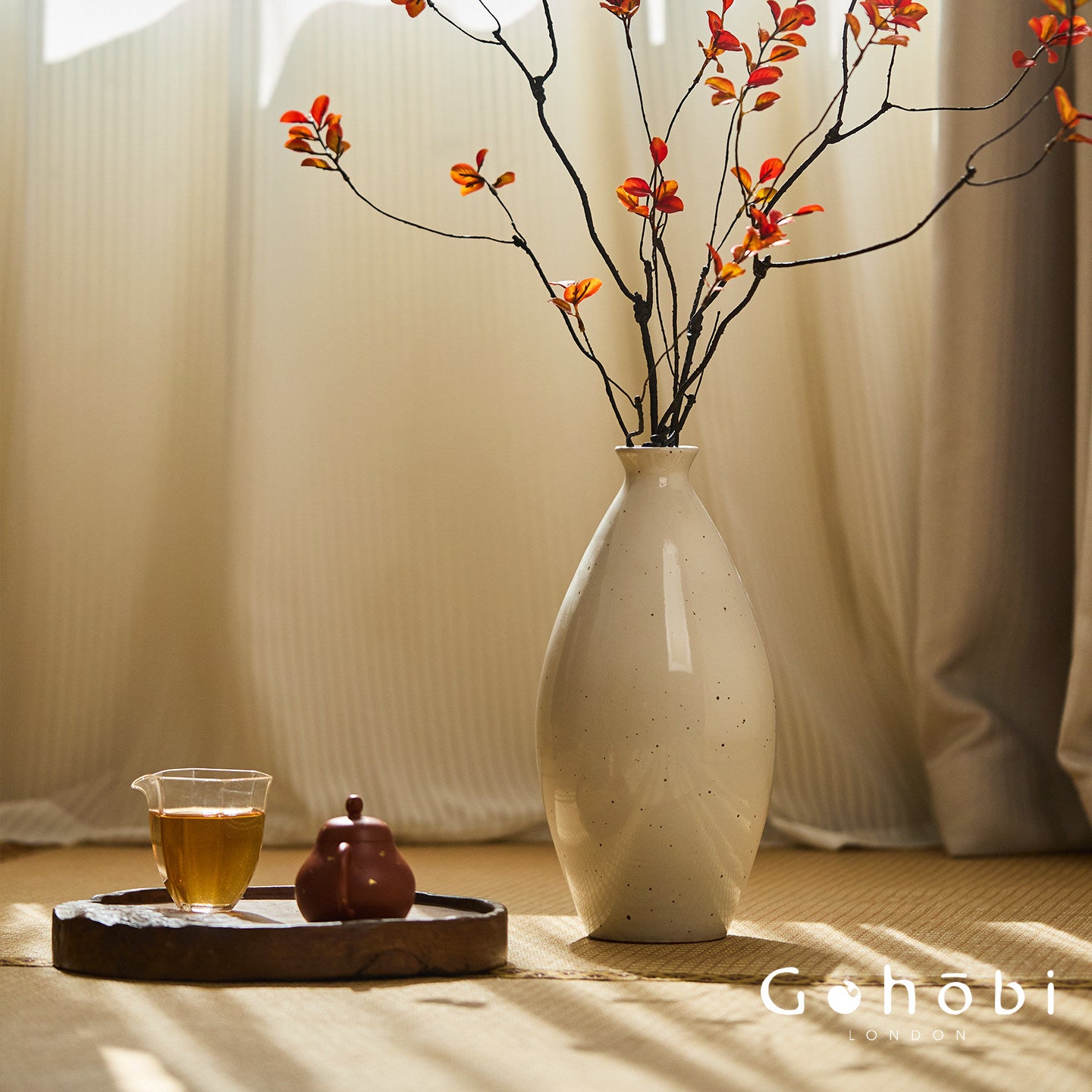 Gohobi Medieval Retro Ceramic Vase – Handmade Decorative Flower Vase for Home and Living Room