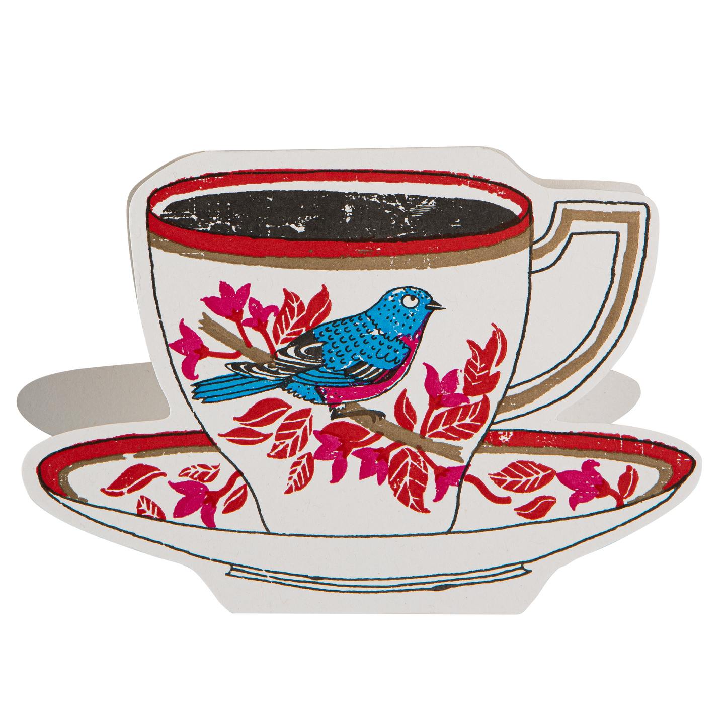 Gohobi x Archivist Gallery Birdy Tea Cup | Letterpress Cards | Cut-out Cards [Made in the UK]