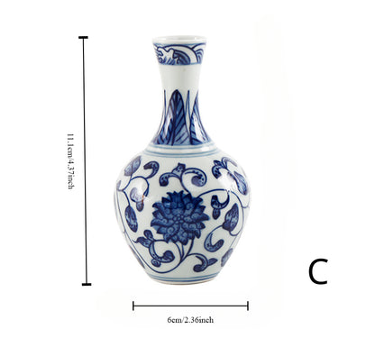 Gohobi Hand-painted Blue and White Porcelain Vase (Classic)