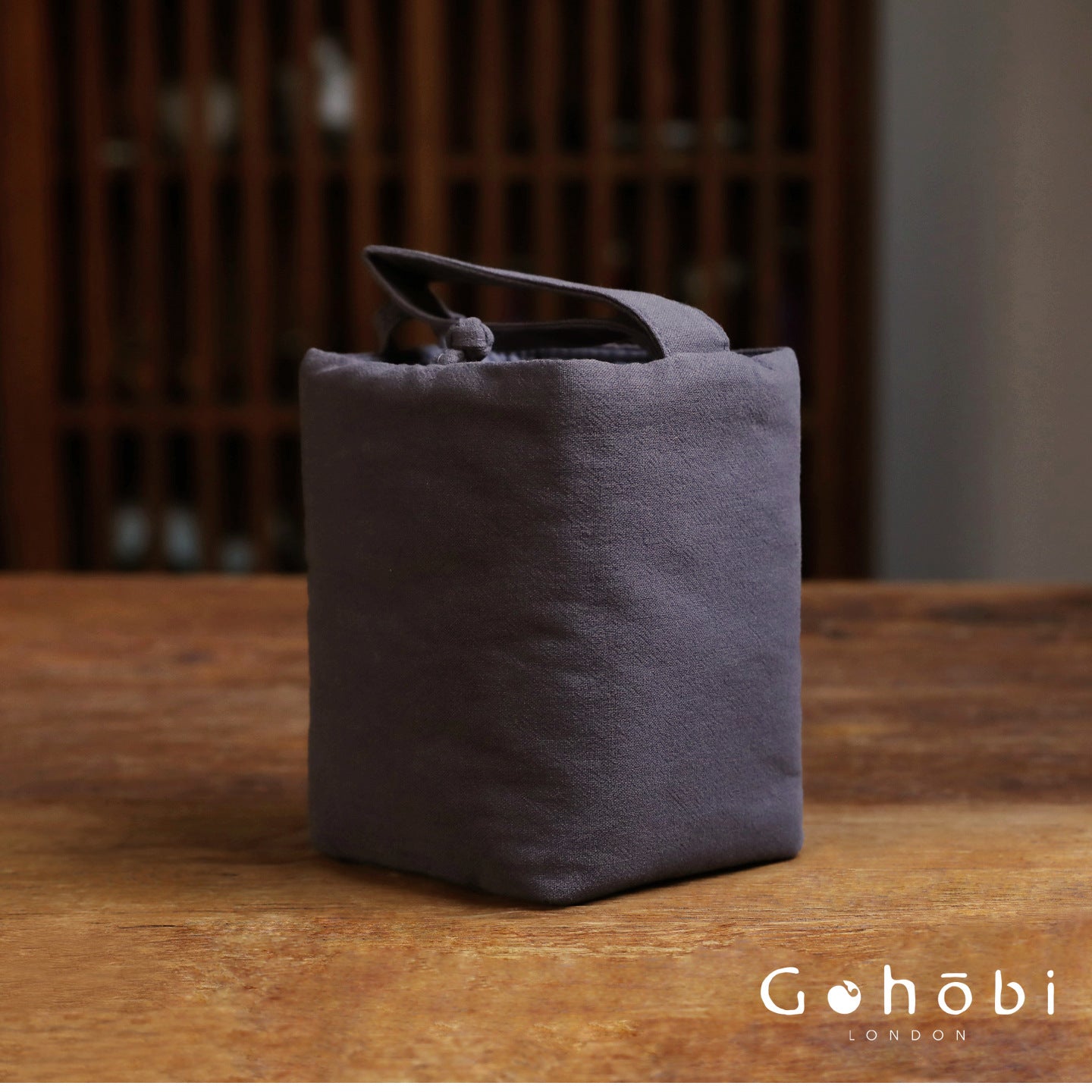 Gohobi Classic Travel Teaware Bag – Plain Cotton Tea Set Storage & Outdoor Carry Case