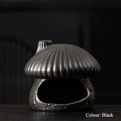 Gohobi Mushroom House Ceramic Aromatherapy Fireplace Burner