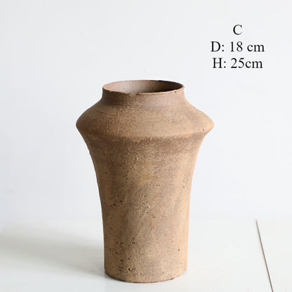 Gohobi retro clay pot ceramic vase