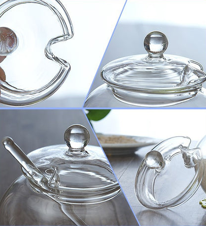 Gohobi Glass Storage Jar with Spoon