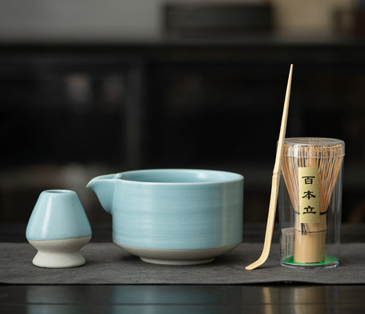 Gohobi Colourful Ceramic Bowl Matcha Set