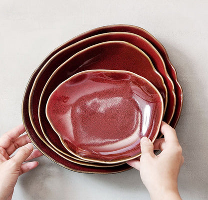 Gohobi Vintage Kiln-Change Irregular Plate