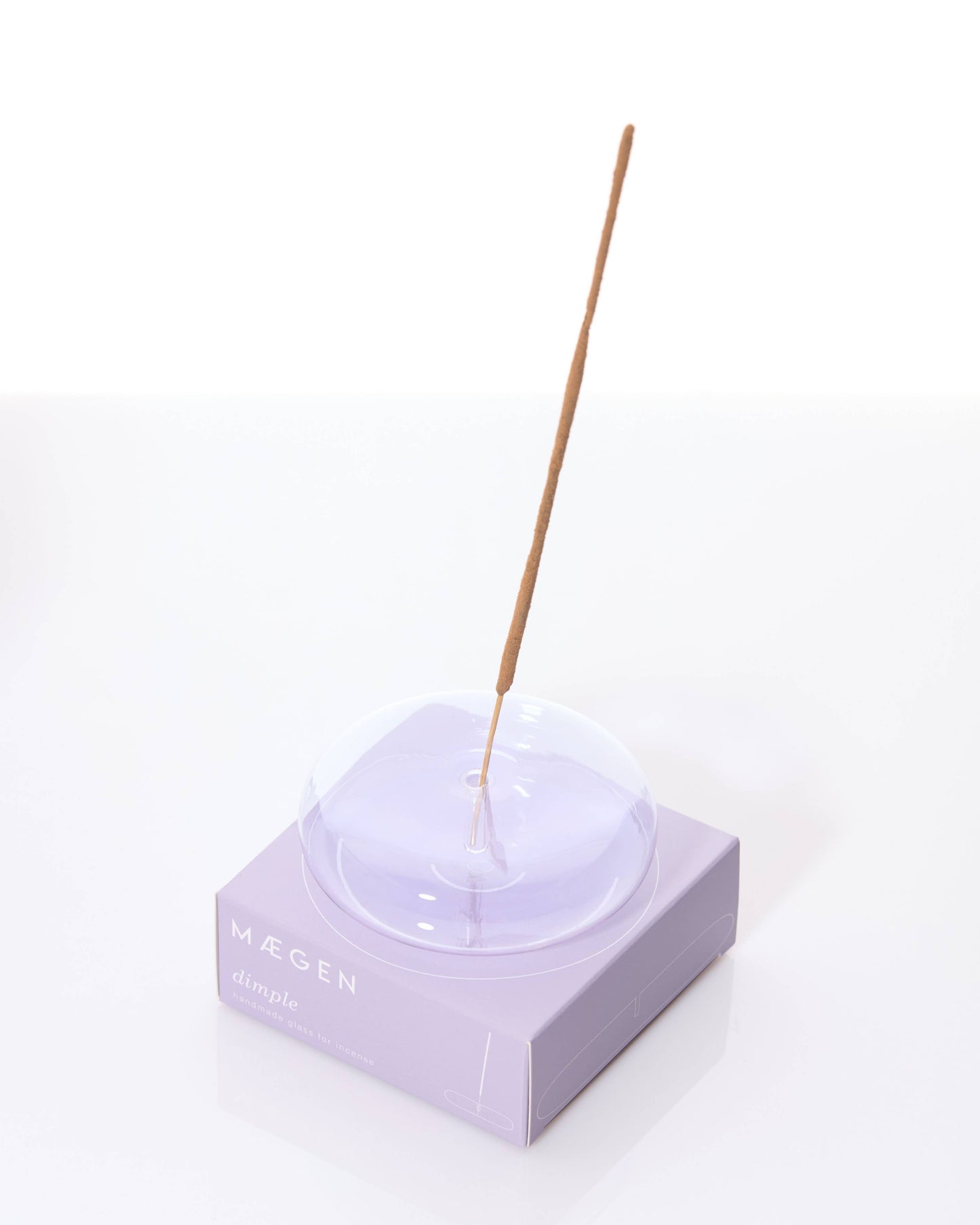 Gohobi x MÆGEN Dimple - Hand Blown Glass Incense Holder Lavender
