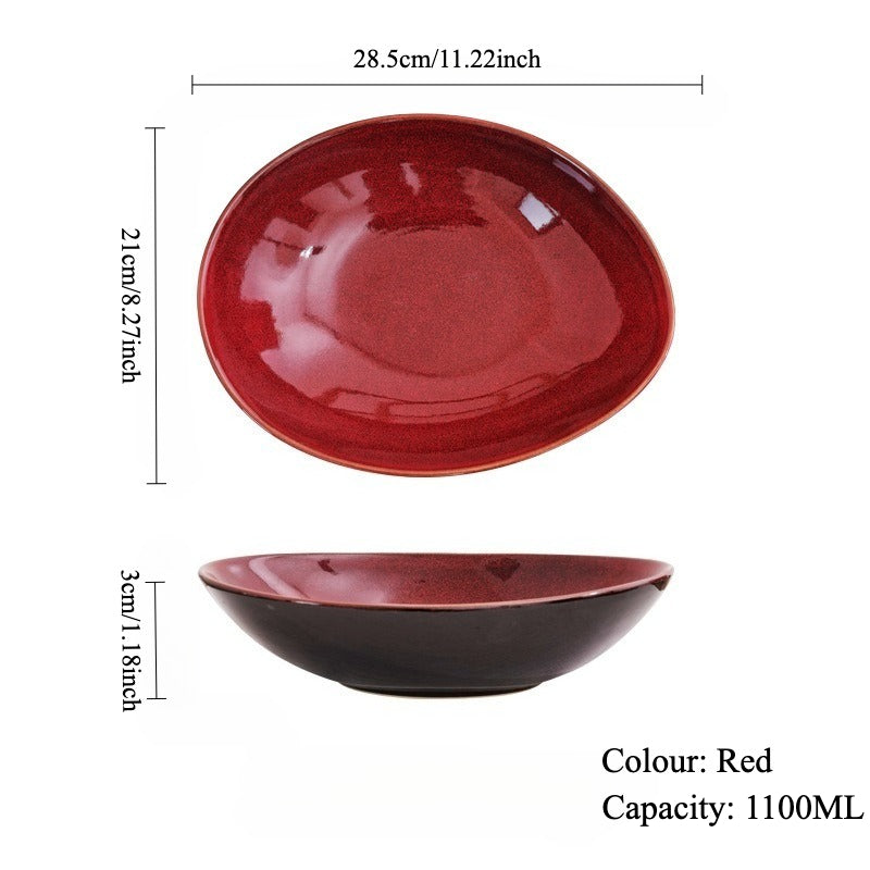 Gohobi Creative Kiln-Change Irregular Ceramic Bowl