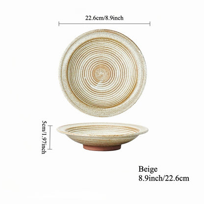 Gohobi Japanese Kiln-Change Ceramic Dining Plate