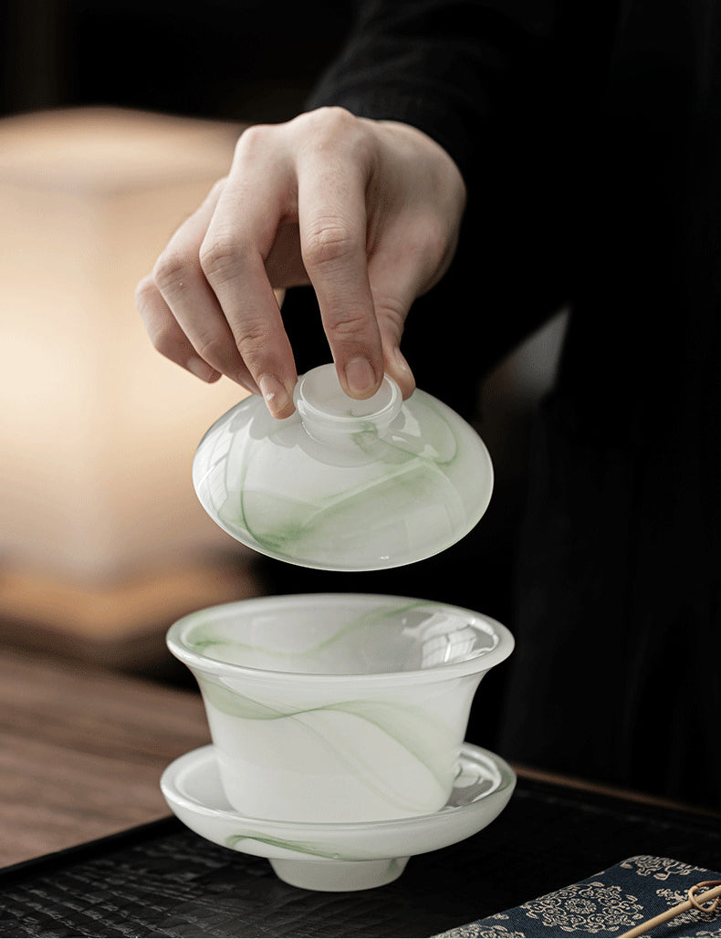 Gohobi Ancient Glazed Three-Talented Cover Gaiwan