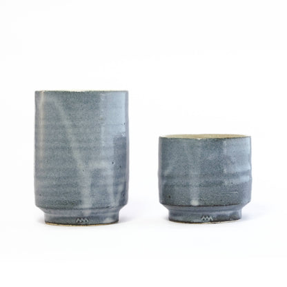 Asemi Co. Tea & Coffee Cups - Shigaraki - yaki Blue [Made in Japan]