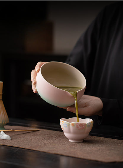 Gohobi Ceramic Matcha Set 043 Pink and Green
