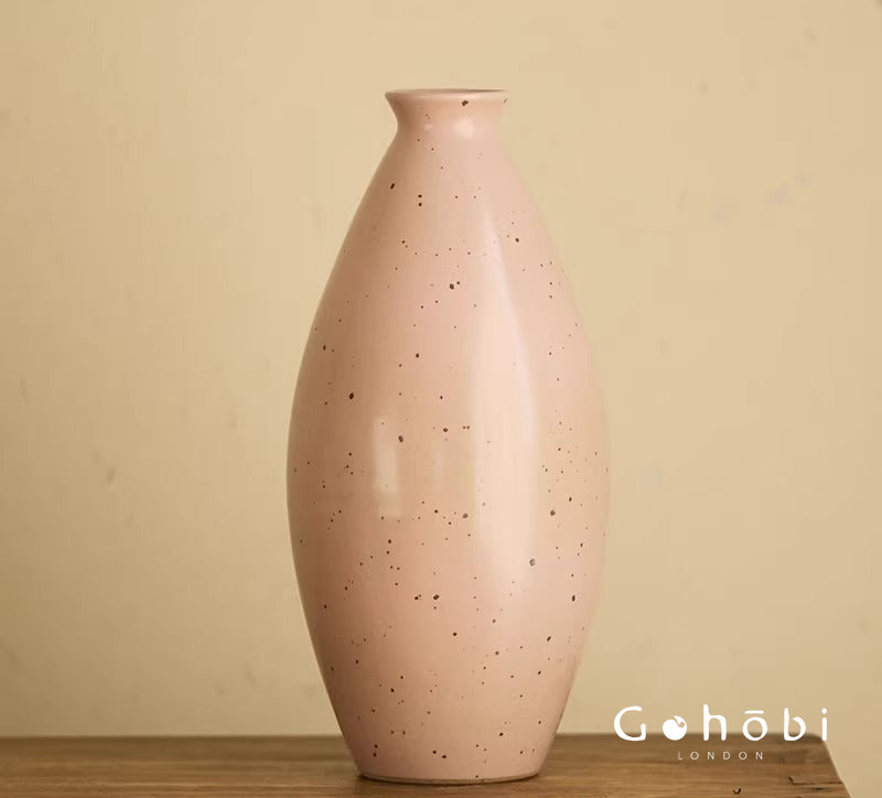 Gohobi Medieval Retro Ceramic Vase – Handmade Decorative Flower Vase for Home and Living Room