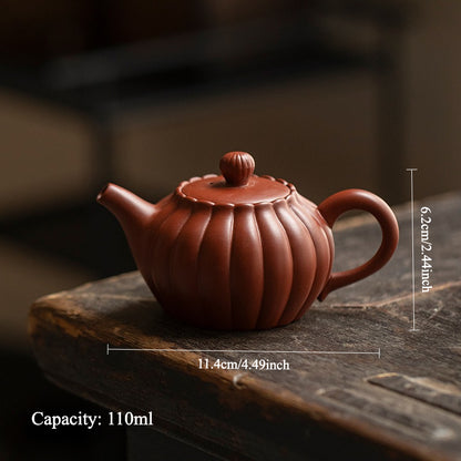 Gohobi Yixing Zisha Chrysanthemum Petal Teapot