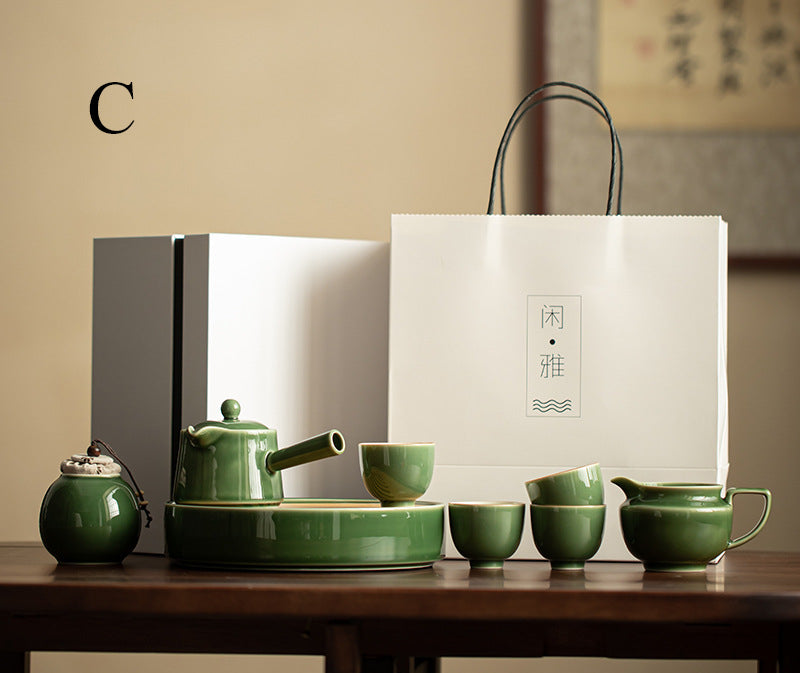 Gohobi Japanese Style Ice Grey and Green Tea Set 001