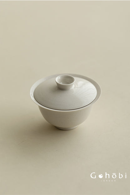 Gohobi Plant Ash Clay Gaiwan – Thin Porcelain Ceramic Covered Tea Bowl