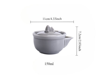 Gohobi Ice Gray Glaze Hand Teapot