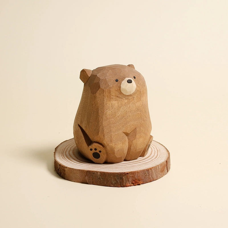 Gohobi Handcrafted Wooden Bear Ornament