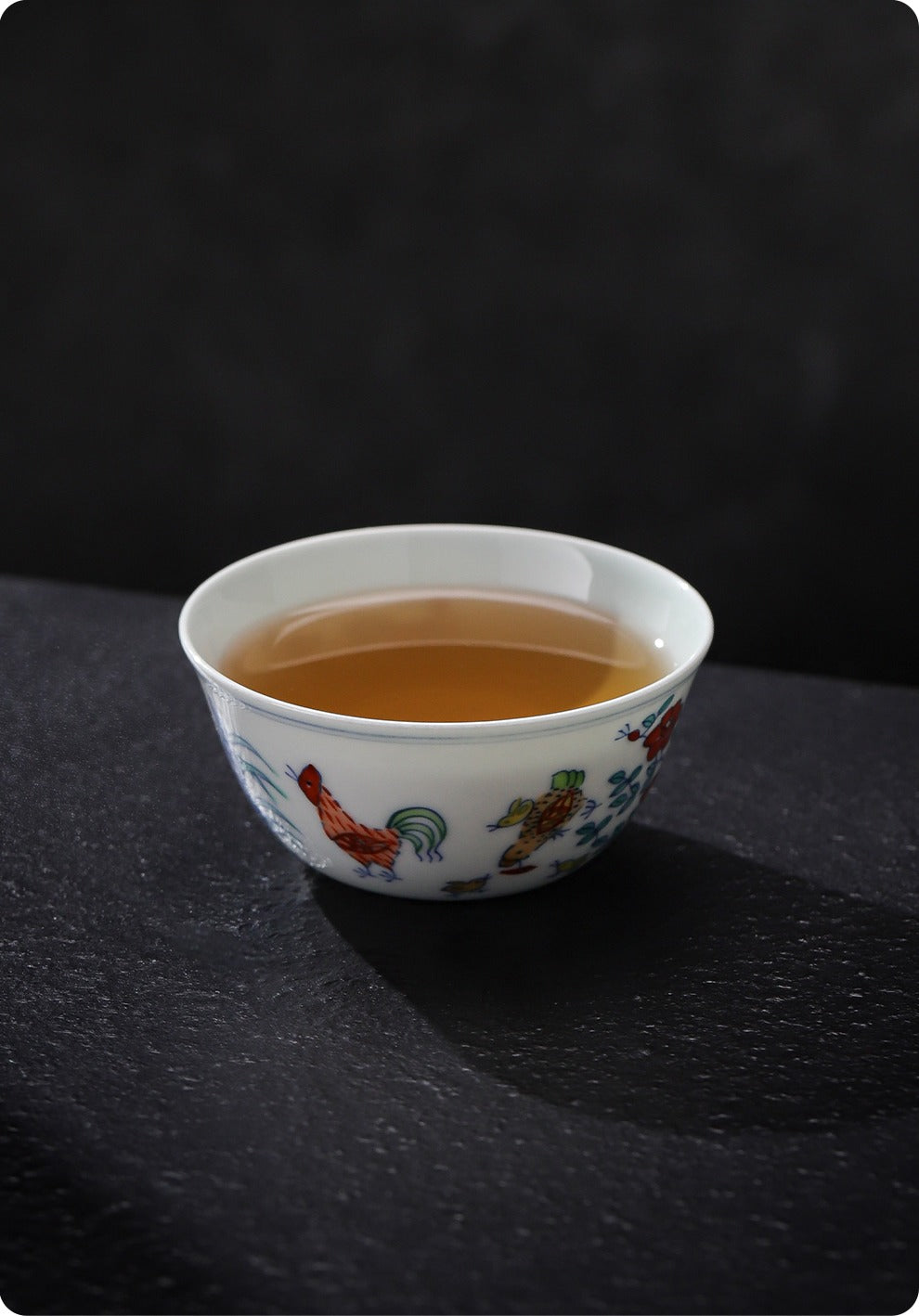 [Gohobi Gallery] Jingdezhen official ceramic hand-painted Chicken Gaiwan and Cup Set