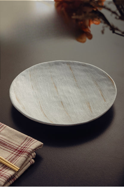 Gohobi Dill-Painted Firewood-Fired Flat Plate