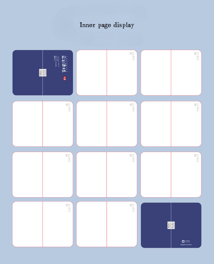 Gohobi Japanese Cat Magnetic Notebook, Monthly Planner, Study Notebook, Pocket Diary