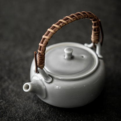Gohobi Japanese Style Ice Grey and Green Teapot 006