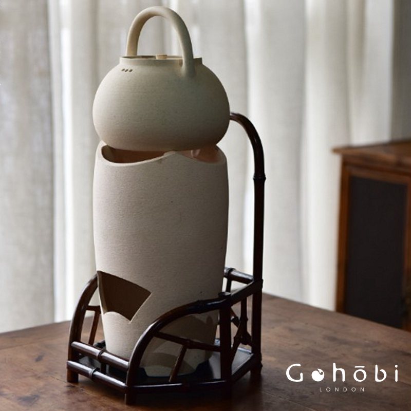 Gohobi Bamboo Lifting Beam Cooling Stove Rack – Kung Fu Tea Stove Stand for Tea Ceremony Accessories