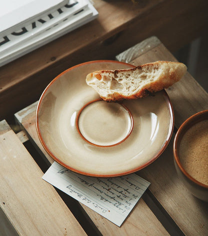 Gohobi Vintage Kiln-Change Ceramic Coffee Cup and Saucer Set