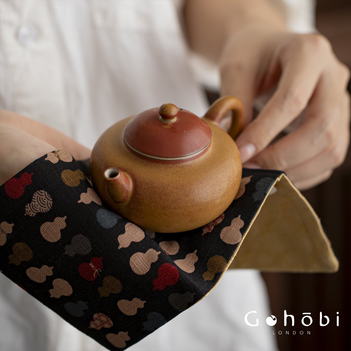 Gohobi Cotton and Linen Gourd Tea Towel – Absorbent Tea Cloth for Tea Table