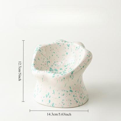 Gohobi Cat Paw Raised Ceramic Pet Bowl