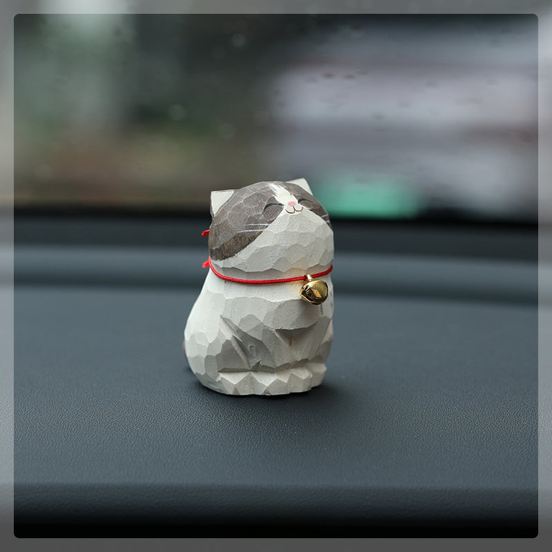 Gohobi Handcrafted Large Wooden Ragdoll Cat Ornament