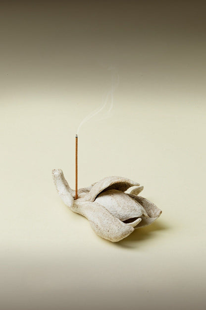 Gohobi Handmade Flower Incense Burner – Coarse Pottery Zen Thread Incense Holder