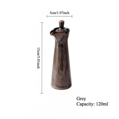 Gohobi Japanese Kiln-Change Ceramic Condiment Bottle