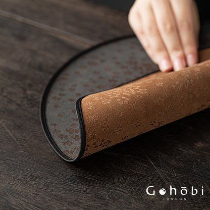 Gohobi Xiangyun Silk Tea Pad – Round Waterproof Tea Pot Placemat for Gongfu Tea Set