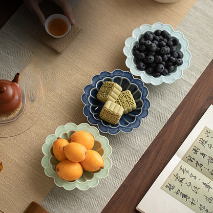 Gohobi, petite assiette de fruits glacés japonais traditionnels - Chrysanthème 001