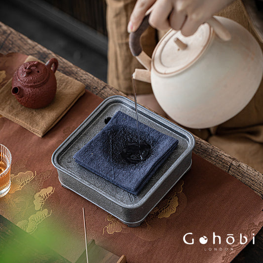 Gohobi Zen Ramie Tea Towel – Absorbent Tea Cloth for Gongfu Tea Table and Teapot