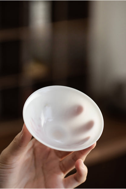 Gohobi Hand-painted Jade White Lotus Porcelain Tea Cup
