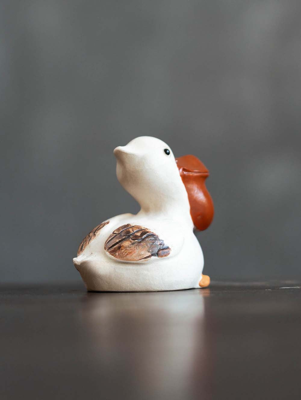 Gohobi Handmade Ceramic YiXing Clay Pelican Ornament Tea pet