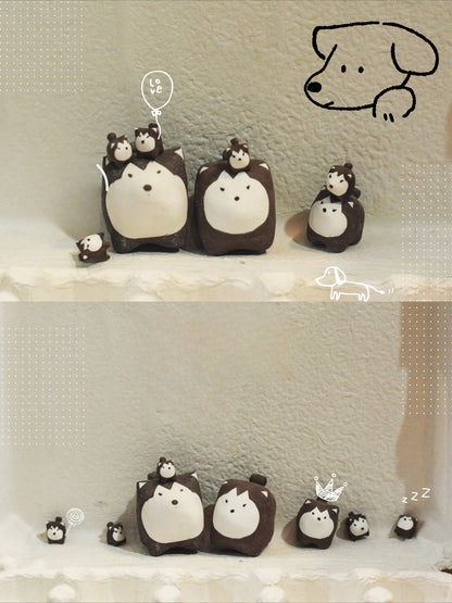 Gohobi x Little Diary Handmade Ceramic Husky Dog