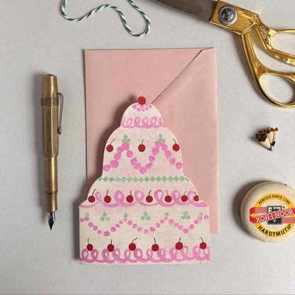 Mortlake Papers Wedding Cake Greeting Card | Birthday & Celebration Cake [Made in the UK]