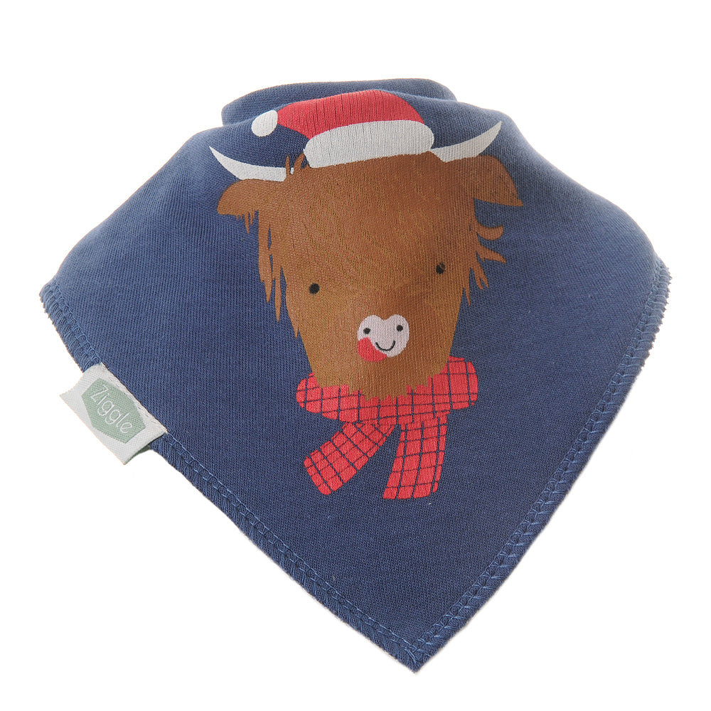 Gohobi x Ziggle Highland Cow Christmas Bib